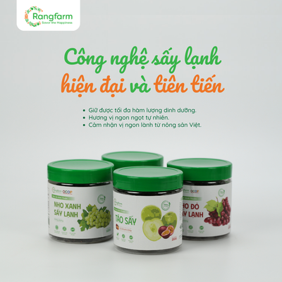 [PREMIUM] Táo Sấy Vị Chanh Dây Ít Đường Rangfarm 250g