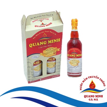 Nước Mắm Quang Minh Cà Ná 60 Đạm | Loại Đặc Biệt | Thùng 2 chai 500ml (HKD QUANG MINH)