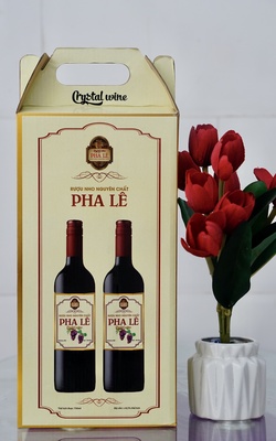 RƯỢU NHO NGUYÊN CHẤT PHA LÊ CRYTAL WINE 750ML LOẠI HỘP 2 CHAI (HKD ĐẶNG THỊ KIM DUNG)