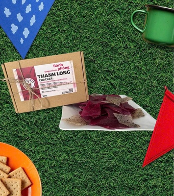 Bánh phồng thanh long hộp 250g