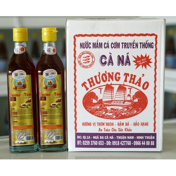 NƯỚC MẮM CÁ CƠM TRUYỀN THỐNG CÀ NÁ 6 CHAI X 500ML/CHAI - ĐẶC BIỆT 50/gN/L (HKD LA THỊ LỆ PHƯƠNG)