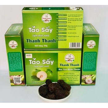 Táo sấy tẩm mật nho_Đã tách hạt_Hộp giấy 250 gr