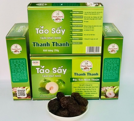 Táo sấy tẩm mật nho_Đã tách hạt_Hộp giấy 250 gr