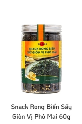 SNACK RONG BIỂN SẤY GIÒN VỊ PHÔ MAI 60gr ( Nam Bảo Tín)