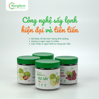 [PREMIUM] Táo Sấy Vị Gừng Ít Đường Rangfarm 250g