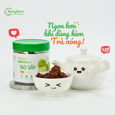 [PREMIUM] Táo Sấy Vị Gừng Ít Đường Rangfarm 250g